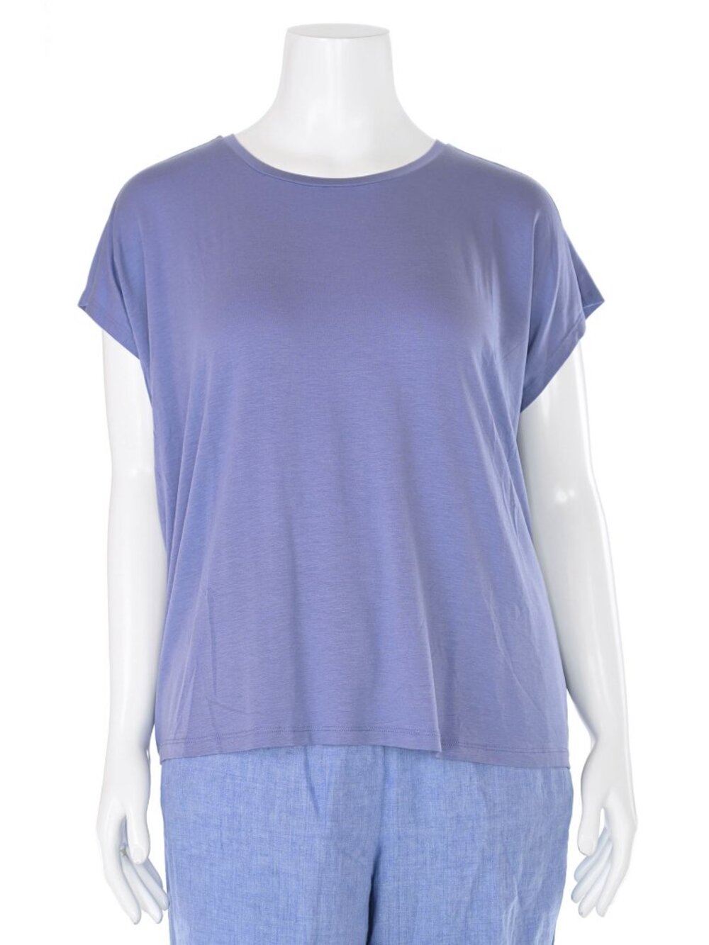 NWT Eileen Fisher $98 Periwinkle Sleeveless Crew Neck Boxy Top Women's sz XL